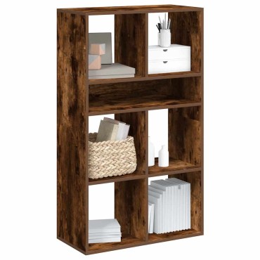 vidaXL Βιβλιοθήκη Καπνιστή Δρυς 66x31x112cm από Επεξεργασμένο Ξύλο 1 τεμ.