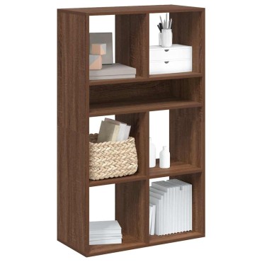 vidaXL Βιβλιοθήκη Καφέ Δρυς 66x31x112cm από Επεξεργασμένο Ξύλο 1 τεμ.