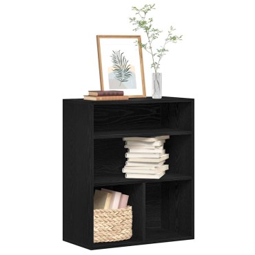 vidaXL Βιβλιοθήκη Μαύρο 60x30x71,5cm από Επεξεργασμένο Ξύλο 1 τεμ.
