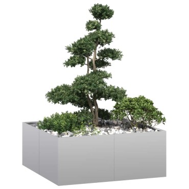 vidaXL Ζαρντινιέρα 100x100x40 εκ. από Γαλβανισμένο Ατσάλι