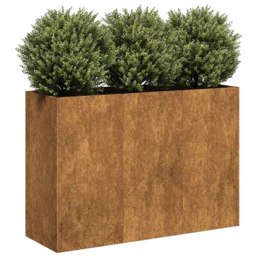 vidaXL Ζαρντινιέρα 120x40x80 εκ. Ατσάλι Σκληρυθέν στον Αέρα