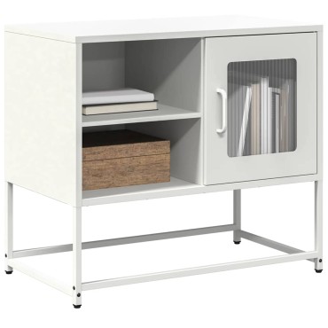vidaXL Έπιπλο Τηλεόρασης Λευκό 68x39x60,5cm από Χάλυβα