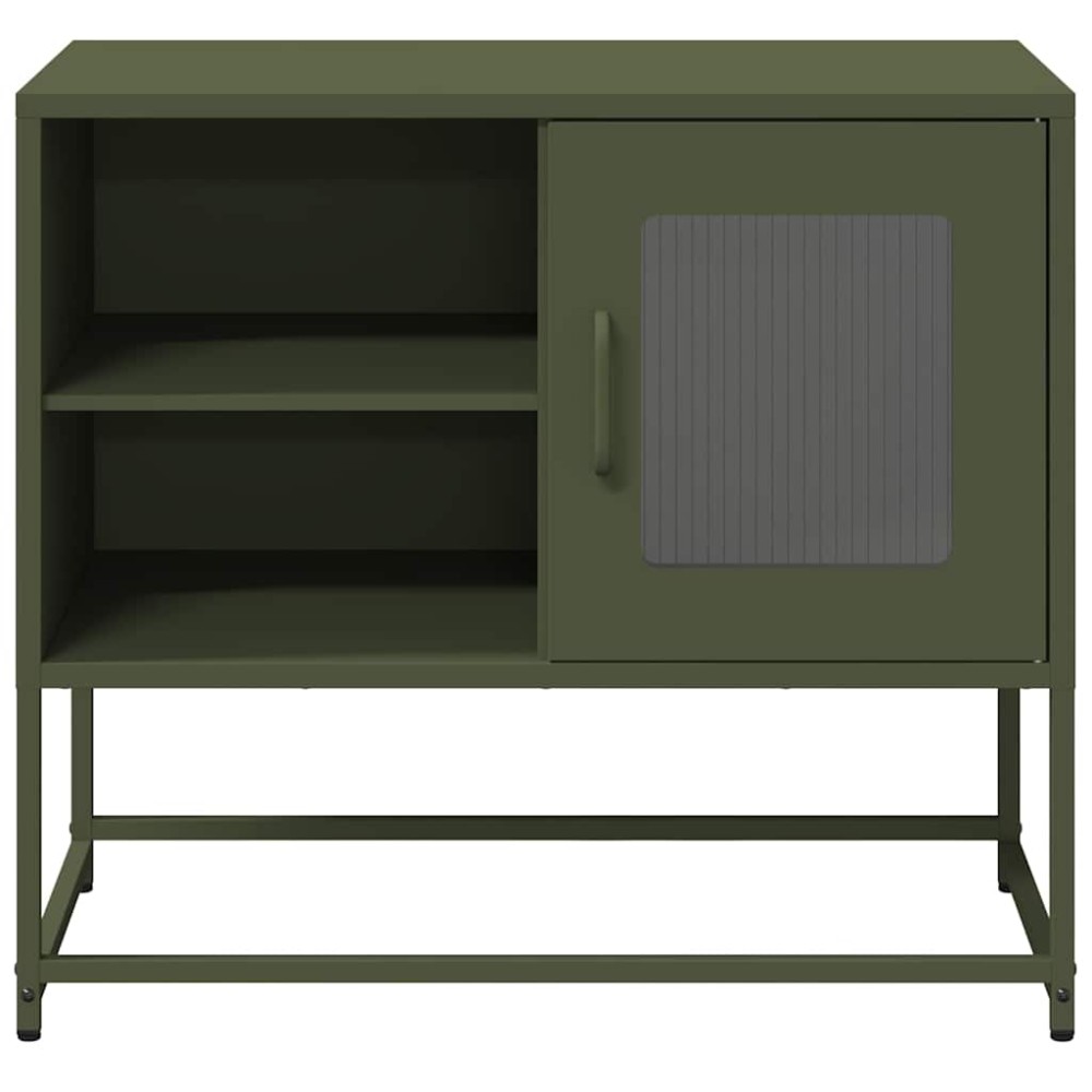 vidaXL Έπιπλο Τηλεόρασης Πράσινο Λαδί 68,5x39x60,5cm από Ατσάλι