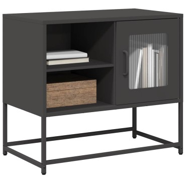 vidaXL Έπιπλο Τηλεόρασης Μαύρο 68,5x39x60,5cm Ατσάλινο