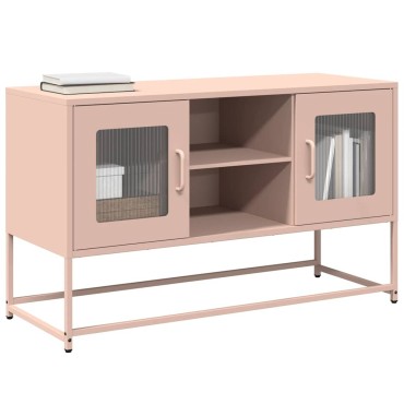vidaXL Έπιπλο Τηλεόρασης Ροζ 100,5x39x60,5cm από Ατσάλι