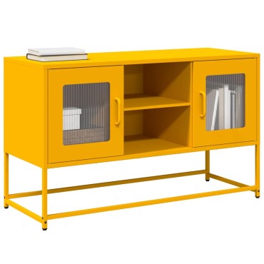 vidaXL Έπιπλο Τηλεόρασης Μουσταρδί Κίτρινο 100,5x39x60,5cm από Ατσάλι
