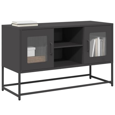 vidaXL Έπιπλο Τηλεόρασης Μαύρο 100,5x39x60,5cm Ατσάλινο