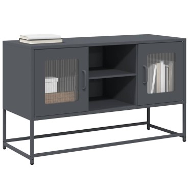 vidaXL Έπιπλο Τηλεόρασης Ανθρακί 100,5x39x60,5cm από Ατσάλι
