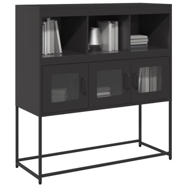 vidaXL Ντουλάπι Μαύρο 100,5x39x107cm από Χάλυβα Ψυχρής Έλασης 1 τεμ.