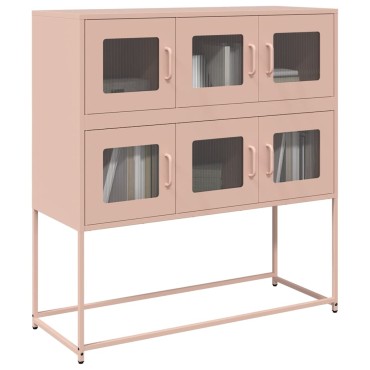 vidaXL Ντουλάπι Ροζ 100,5x39x107cm από Χάλυβα Ψυχρής Έλασης 1 τεμ.