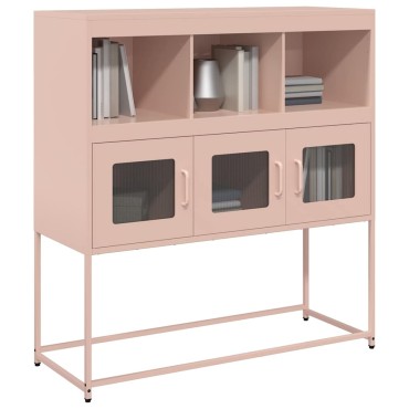 vidaXL Ντουλάπι Ροζ 100,5x39x107cm από Χάλυβα Ψυχρής Έλασης 1 τεμ.