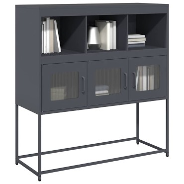 vidaXL Ντουλάπι Ανθρακί 100,5x39x107cm από Χάλυβα Ψυχρής Έλασης 1 τεμ.