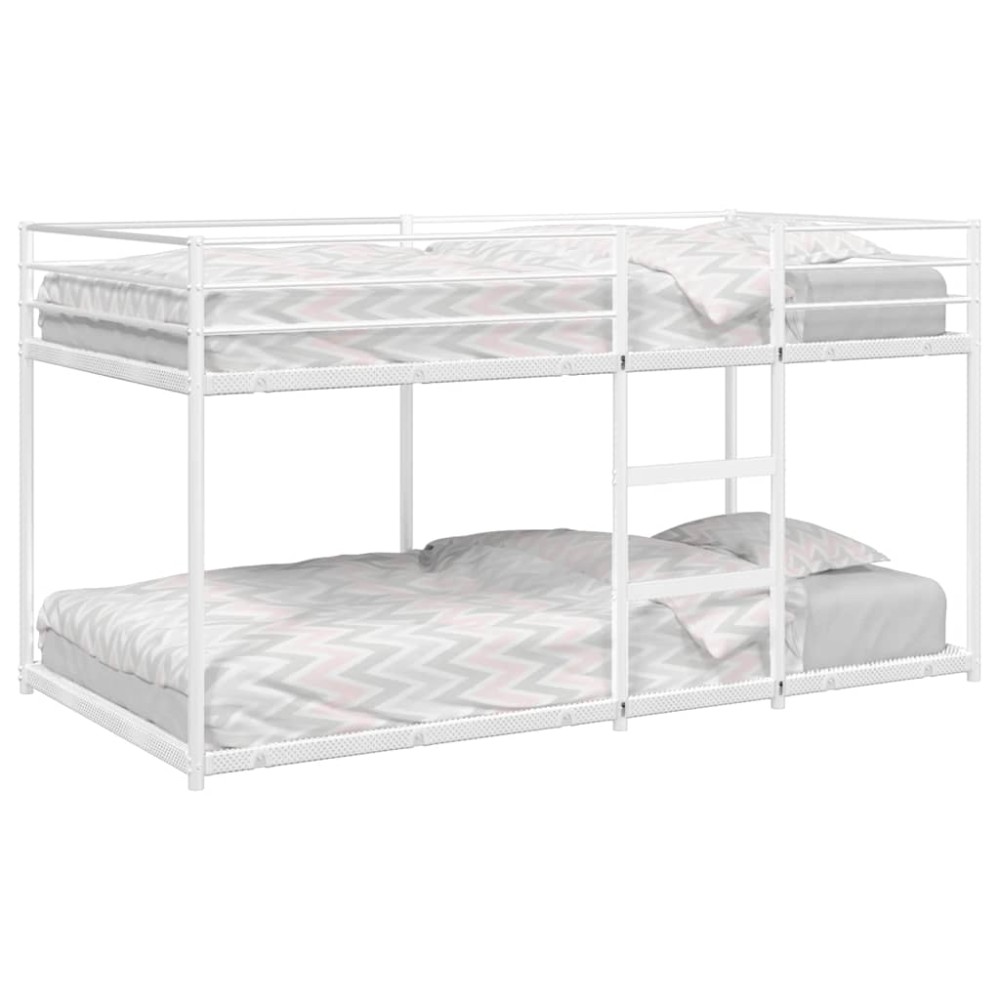 vidaXL Κουκέτα χωρίς στρώμα Λευκό 75x190cm Ατσάλι 1 τεμ. - Μονό