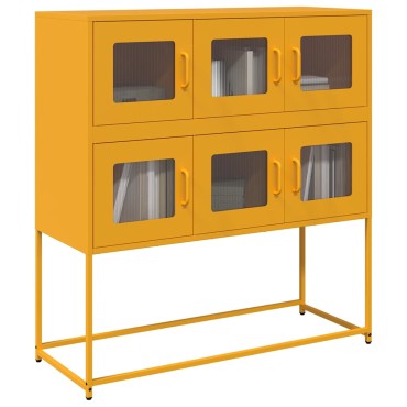 vidaXL Ντουλάπι Μουσταρδί 100,5x39x107cm από Χάλυβα Ψυχρής Έλασης 1 τεμ.
