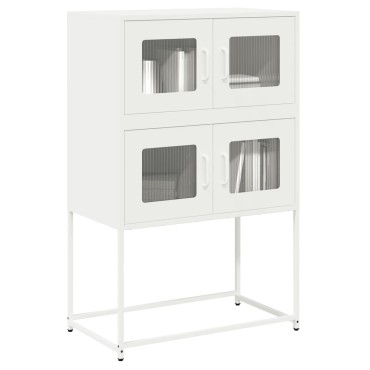 vidaXL Highboard Λευκό 68x39x107cm Ατσάλι 1 τεμ.