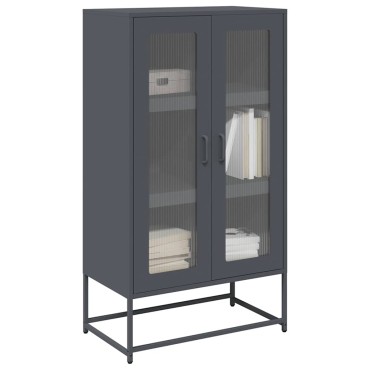 vidaXL Highboard Ανθρακί 68x39x123cm Χάλυβας 1 τεμ.
