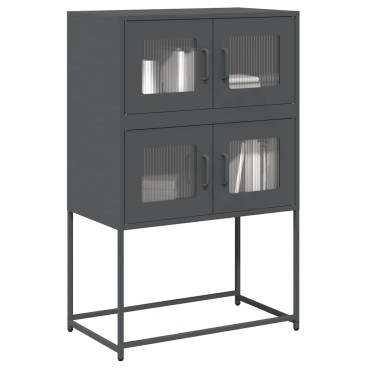 vidaXL Highboard Ανθρακί 68x39x107cm Χάλυβας 1 τεμ.