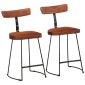 vidaXL Σκαμπό Μπαρ 2 τεμ. 49x43x79cm από Μασίφ Ξύλο Μάνγκο