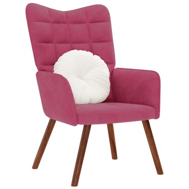 vidaXL Πολυθρόνα Relax Μπορντό Βελούδινη 61,5x69x95,5cm 1 τεμ.