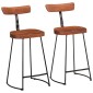 vidaXL Σκαμπό Μπαρ 2 τεμ. 49x43x88cm από Μασίφ Ξύλο Μάνγκο