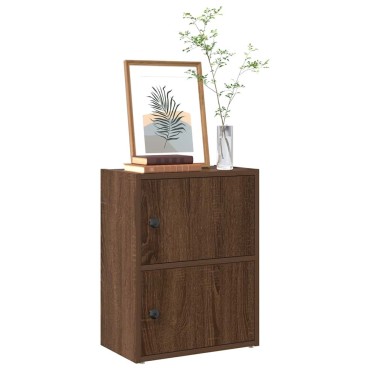 vidaXL Βιβλιοθήκη Καφέ Δρυς 40x24x52cm από Επεξεργασμένο Ξύλο 1 τεμ.