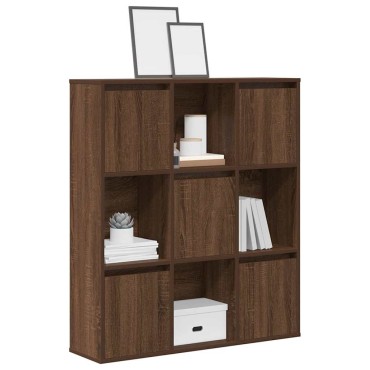 vidaXL Βιβλιοθήκη Καφέ Δρυς 89x24x101,5cm από Επεξεργασμένο Ξύλο 1 τεμ.