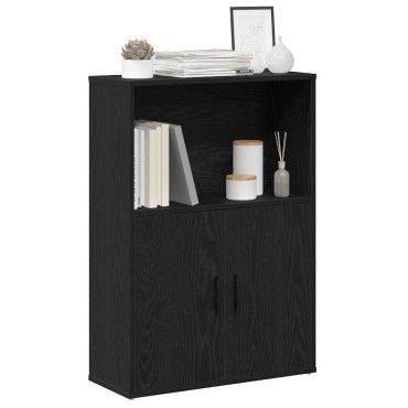 vidaXL Βιβλιοθήκη Μαύρη Δρυς 60x24x85cm Κατασκευασμένο ξύλο 1 τεμ.