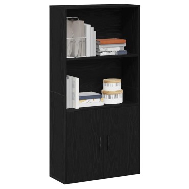 vidaXL Βιβλιοθήκη Μαύρη Δρυς 60x24x120cm Κατασκευασμένο ξύλο 1 τεμ.