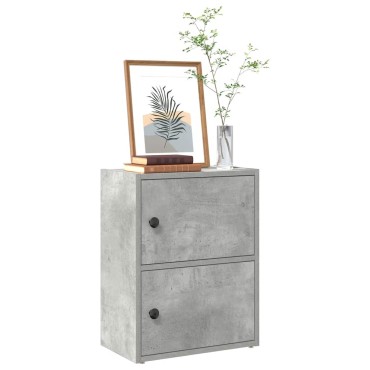 vidaXL Βιβλιοθήκη Γκρι Σκυροδέματος 40x24x52cm Επεξεργ. Ξύλο 1 τεμ.