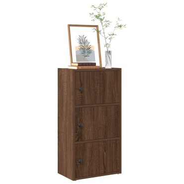 vidaXL Βιβλιοθήκη Καφέ Δρυς 40x24x77cm από Επεξεργασμένο Ξύλο 1 τεμ.