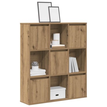 vidaXL Βιβλιοθήκη Αρτισιανή Δρυς 89x24x101,5cm Επεξ. Ξύλο 1 τεμ.