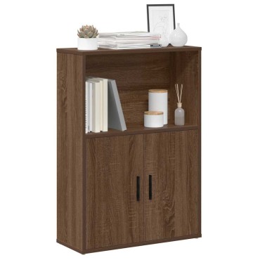 vidaXL Βιβλιοθήκη Καφέ Δρυς 60x24x85cm από Επεξεργασμένο Ξύλο 1 τεμ.