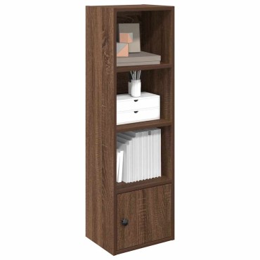vidaXL Βιβλιοθήκη Καφέ Δρυς 31x24x102cm από Επεξεργασμένο Ξύλο 1 τεμ.