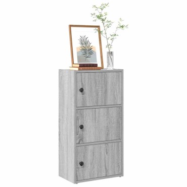 vidaXL Βιβλιοθήκη Γκρι Sonoma 40x24x77cm από Επεξεργασμένο Ξύλο 1 τεμ.
