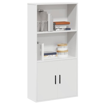 vidaXL Βιβλιοθήκη Λευκή 60x24x120cm από Επεξεργασμένο Ξύλο 1 τεμ.