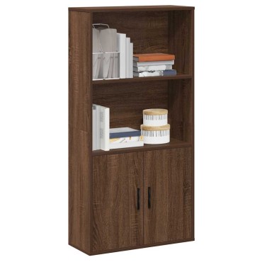 vidaXL Βιβλιοθήκη Καφέ Δρυς 60x24x120cm από Επεξεργασμένο Ξύλο 1 τεμ.