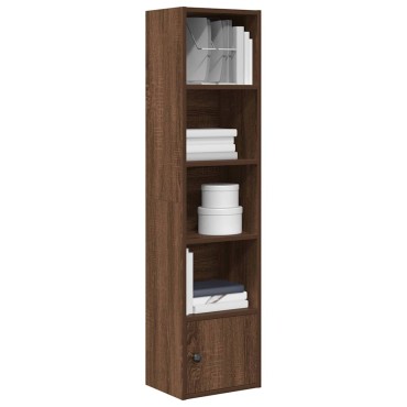 vidaXL Βιβλιοθήκη Καφέ Δρυς 31x24x127cm από Επεξεργασμένο Ξύλο 1 τεμ.
