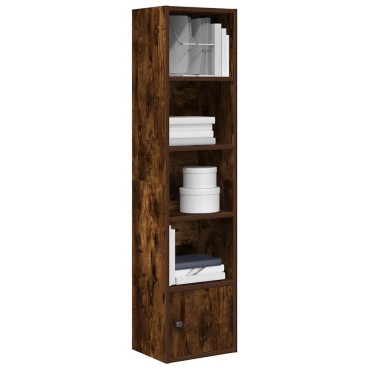 vidaXL Βιβλιοθήκη Καπνιστή Δρυς 31x24x127cm από Επεξεργασμένο Ξύλο 1 τεμ.