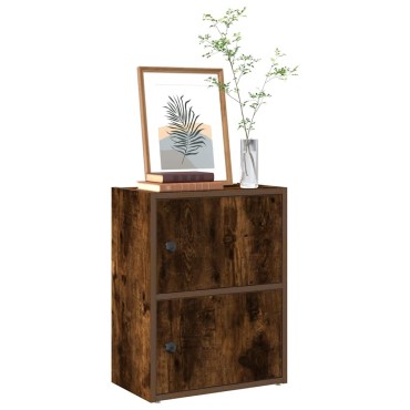 vidaXL Βιβλιοθήκη Καπνιστή Δρυς 40x24x52cm από Επεξεργασμένο Ξύλο 1 τεμ.