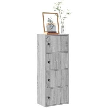 vidaXL Βιβλιοθήκη Γκρι Sonoma 40x24x102cm από Επεξεργασμένο Ξύλο 1 τεμ.
