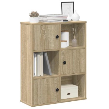 vidaXL Βιβλιοθήκη Sonoma Δρυς 60x24x76,5cm από Επεξεργασμένο Ξύλο 1 τεμ.