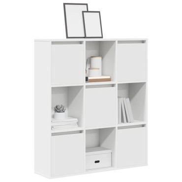 vidaXL Βιβλιοθήκη Λευκή 89x24x101,5cm από Επεξεργασμένο Ξύλο 1 τεμ.
