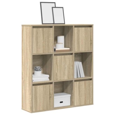 vidaXL Βιβλιοθήκη Sonoma Δρυς 89x24x101,5cm από Επεξεργασμένο Ξύλο 1 τεμ.