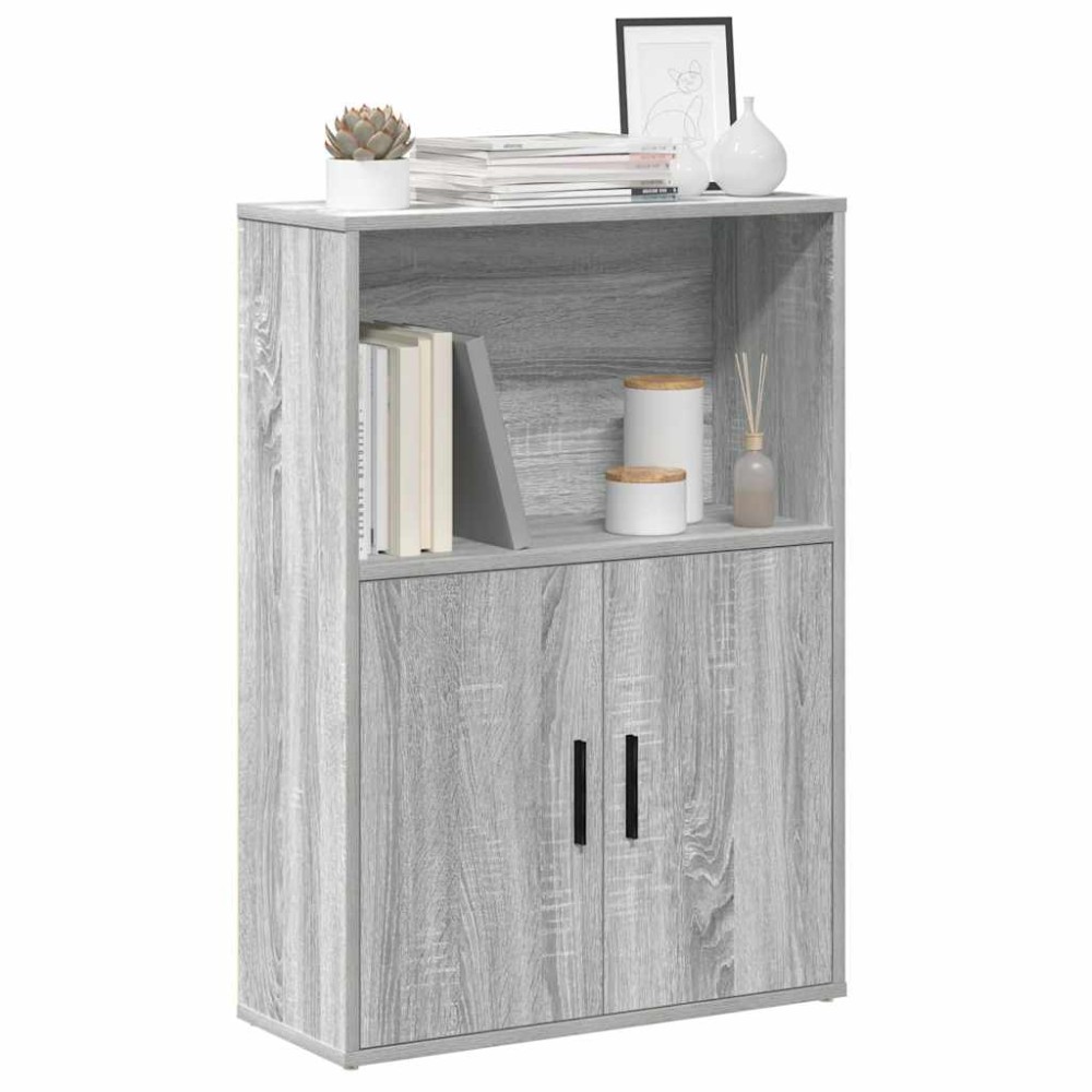 vidaXL Βιβλιοθήκη Γκρι Sonoma 60x24x85cm από Επεξεργασμένο Ξύλο 1 τεμ.