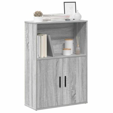 vidaXL Βιβλιοθήκη Γκρι Sonoma 60x24x85cm από Επεξεργασμένο Ξύλο 1 τεμ.