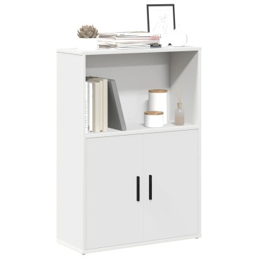 vidaXL Βιβλιοθήκη Λευκή 60x24x85cm από Επεξεργασμένο Ξύλο 1 τεμ.