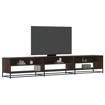 vidaXL Ντουλάπι τηλεόρασης καφέ δρυς 270x40x46cm Κατασκευασμένο ξύλο