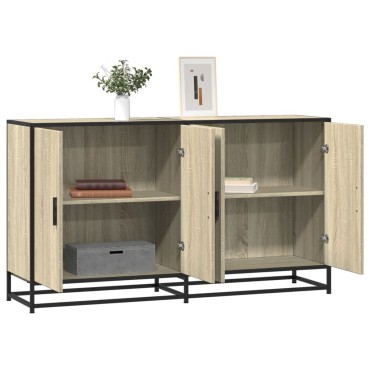 vidaXL Sideboard Sonoma Oak 134x35x76cm Κατασκευασμένο ξύλο 1 τεμ.