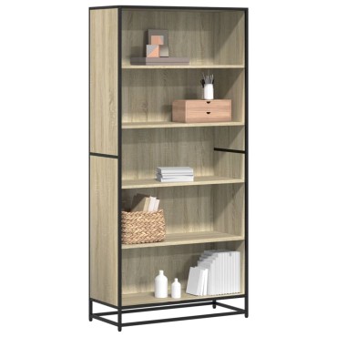 vidaXL Βιβλιοθήκη Sonoma Oak 80,5x35x170,5cm Ξύλινη κατασκευή 1 τεμ.