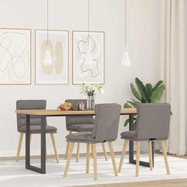 vidaXL Καρέκλες Τραπεζαρίας 4 τεμ. Taupe Υφασμάτινες 45x54x86 cm